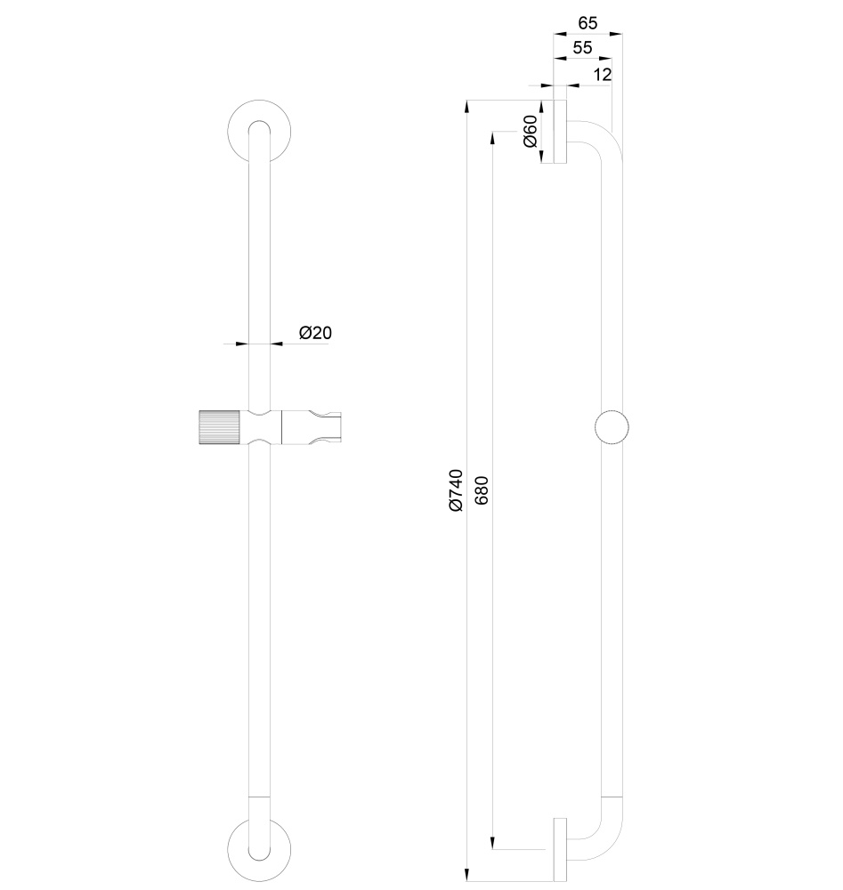 Фото Душевая штанга Wonzon&Woghand (WW-SL05-MW) Белый