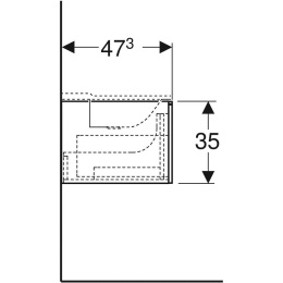 Фото Тумба под раковину Geberit Xeno² 500.347.00.1, 140 см, с подсветкой, цвет белый матовый