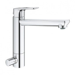 Фото Смеситель Grohe BauLoop 31713000 для кухонной мойки, с запорным вентилем, средний излив
