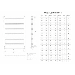 Полотенцесушитель Двин Bubble 2 electro 100/60 1"-1/2" Электрический ТЭН справа К эл, Золотой хром (
