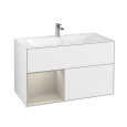 Villeroy Boch Finion G030HHGF Тумба под раковину 996х498 мм (sand matt/glossy white)