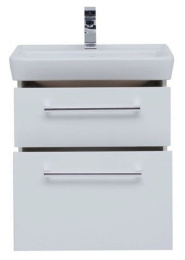 Тумба под раковину Dreja Q Max 77.0001W, 55 см, белый глянец