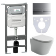 Подвесной унитаз Ceramica Nova CN6000_1002M_1000 Сет 4 в 1 Rimless с системой инсталляции