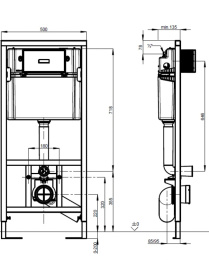 Инсталляция Gustavsberg с унитазом Gustavsberg Nordic 2330 GB112330001000, сиденье стандарт, комплек