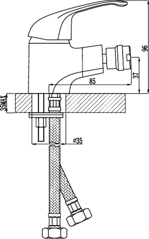 Фото Смеситель для биде Rossinka A (A35-51)