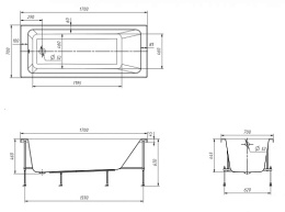 Фото Акриловая ванна 170x70 Roca (248658000), прямоугольная