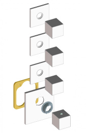 Фото Смеситель для ванны Bossini Cube Z032205.030 (хром глянцевый) термостатический