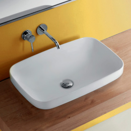 Фото Kerasan Tribeca 514330 Раковина встраиваемая/накладная 60х38см, без отв., цвет: белый матовый