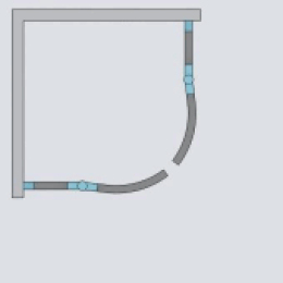 Душевой уголок Radaway Almatea PDD/E 100x80 профиль Хром стекло Графит 30542-01-05N