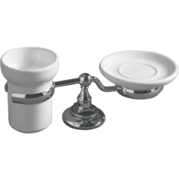Фото Мыльница с подстаканником Simas Accessorie Victoria 260207 Хром