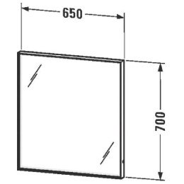Зеркало с подсветкой Duravit LC738000000, белый