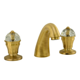 Фото Migliore Prestige Crystal 30859 Смеситель для раковины, на 3 отв, бронза