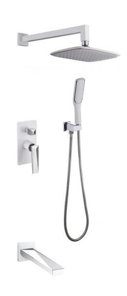 Смеситель встроенный Boheme Venturo (374-W-2) хром, белый