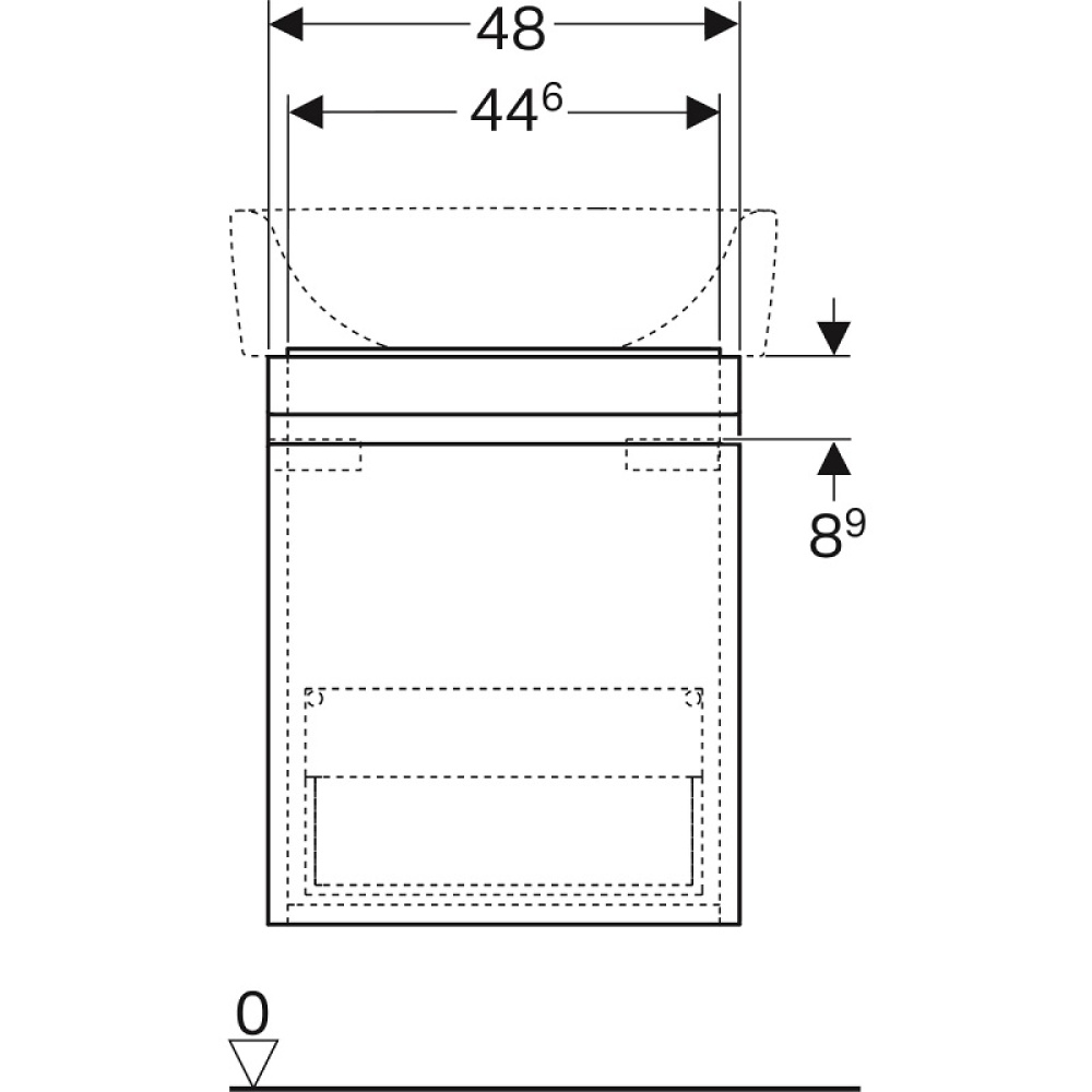 Geberit Renova Plan 869553000 Тумба для раковины, с ящиками выдвижными