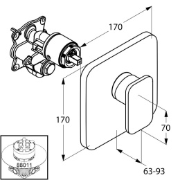Смеситель для душа Kludi Esprit (566550540)