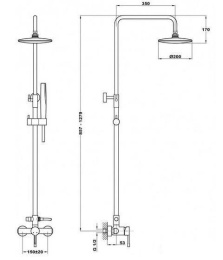 Душевая система Teka Alaior (552980200) хром