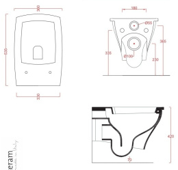 Унитаз подвесной ArtCeram Blues (BUV001 01 00) белый
