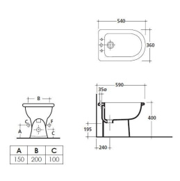 Фото Напольное биде Galassia Piuma (8502)