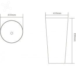 Фото Раковина напольный 41 см SantiLine (SL-4012MB)черный