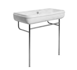 AZZURRA CHARME Консоль напольная с раковиной 68х46 на 1 отв, белый/хром