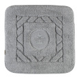 Migliore Коврик д/ванной комнаты 60х60 см. вышивка логотип КОРОНА, серый, окантовка серебро 30761