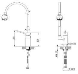 Смеситель для кухонной мойки Timo Saona (2308FS anthracite)