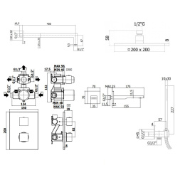 Комплект для душа Paffoni ELLE (KITLEQ519CR120) хром