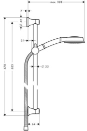 Душевой гарнитур Hansgrohe Croma (27769000) хром