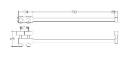 Фото Полотенцесушитель водяной Margaroli Arcobaleno 416/S, высота 73.3 см, ширина 14.5 см, хром