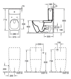 Напольный унитаз Villeroy&Boch Venticello 4612 безободковый