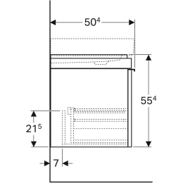 Geberit Citterio 500.562.JJ.1 Тумба для раковины, с ящиками выдвижными