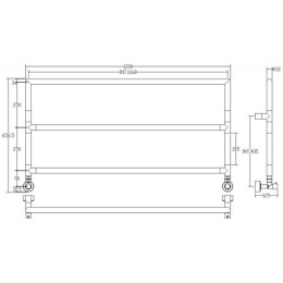 Полотенцесушитель водяной Margaroli Sereno (Серено) 4-430/3 AQ 43011683AQCRN с аркой