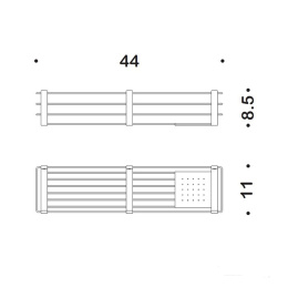 Полка Colombo Angolari B9633.HPS1 44 x 11 см подвесная, металлическая, хром