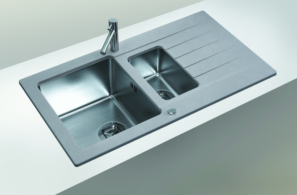 Фото Мойка кухонная TOLERO серый металлик (TOLERO twist TTS-890)