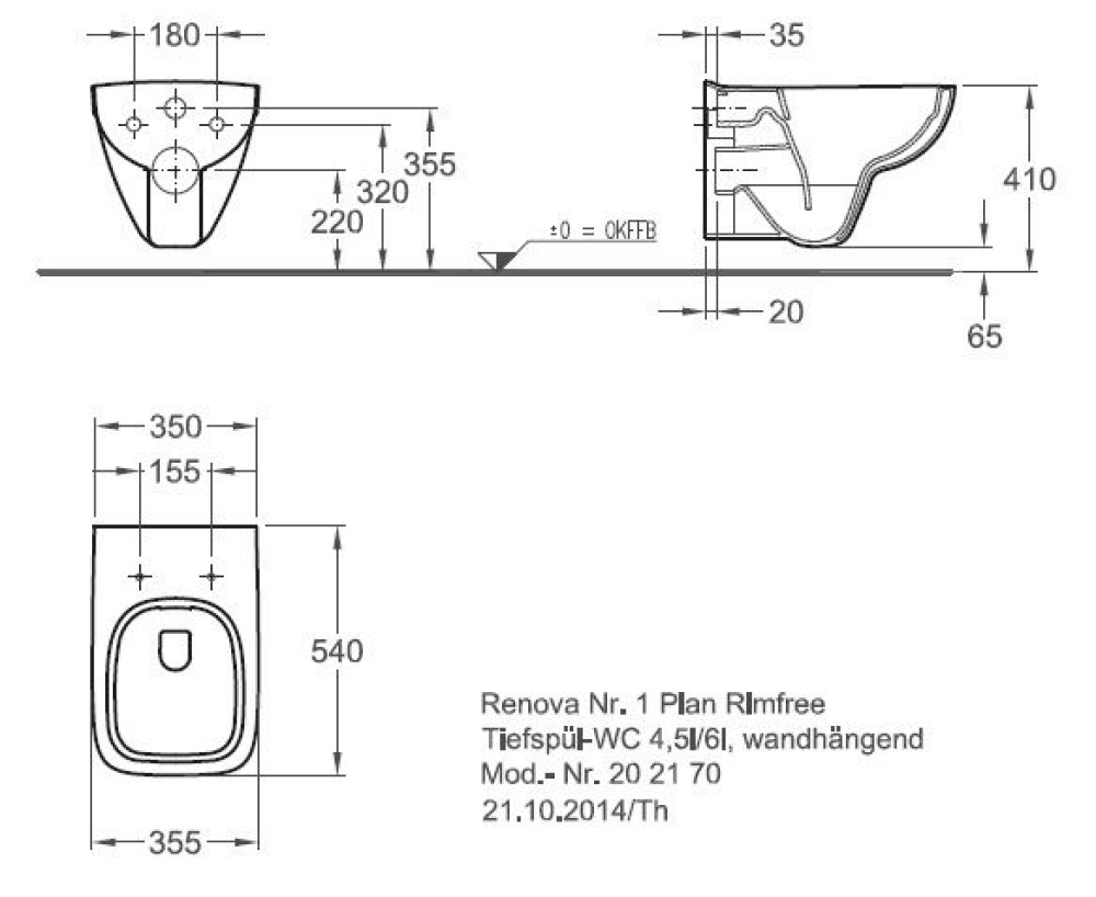 Инсталляция Geberit с безободковым унитазом Geberit Renova Plan 202170000, клавиша хром, сиденье мик