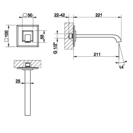 Излив для ванны Gessi Mimi (31203#031) хром