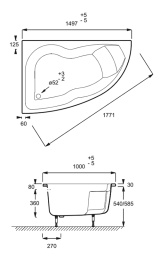 Гидромассажная ванна Jacob Delafon Micromega Duo E5EN1170-60-00 150*100 см с системой Energy +