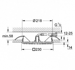 Grohe Rainshower 27863000 Душ верхний 1 вид струи