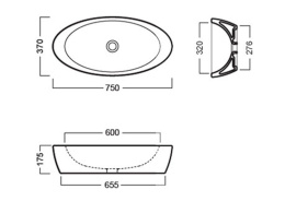 Фото Накладная раковина Hatria Nido (Y0R201) белый