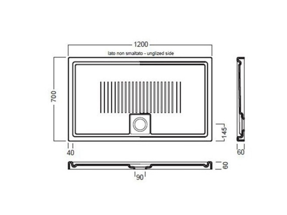 Душевой поддон Hatria Lif.St (YXMI01) белый