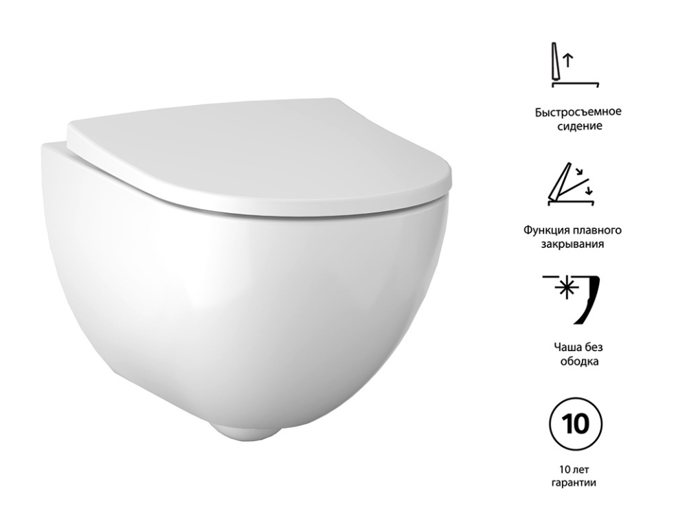 Фото Geberit Acanto 500.128.21.A Комплект инсталляция и унитаз подвесной безободковый, цвет унитаза: белы