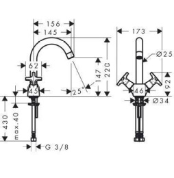 Смеситель для раковины Hansgrohe Logis Classic (71271000) хром