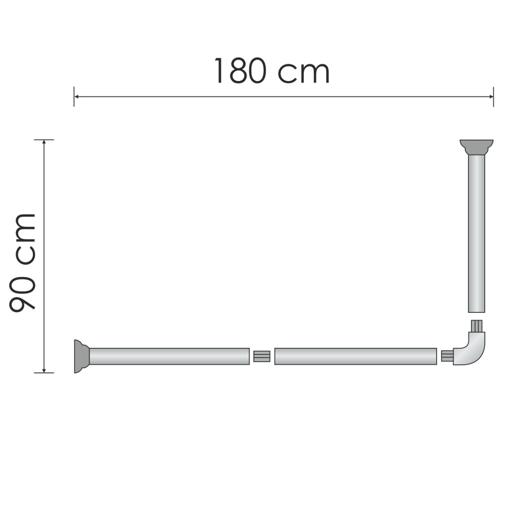 WasserKRAFT  Dinkel SC-469018 Карниз для ванной