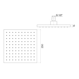 Фото Верхний душ Paini 50YO759Q25ABS черный