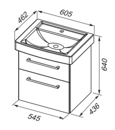 Тумба под раковину Dreja Q Max 77.0003W, 60 см, белый глянец