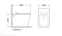 Унитаз напольный SantiLine (SL-5033) белый
