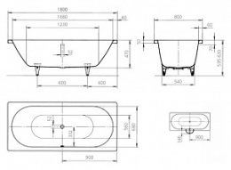 Kaldewei Centro Duo 133 с покрытием Easy-Clean