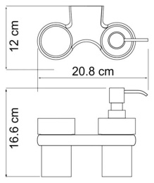 Держатель стакана и дозатора WasserKRAFT Berkel 6889