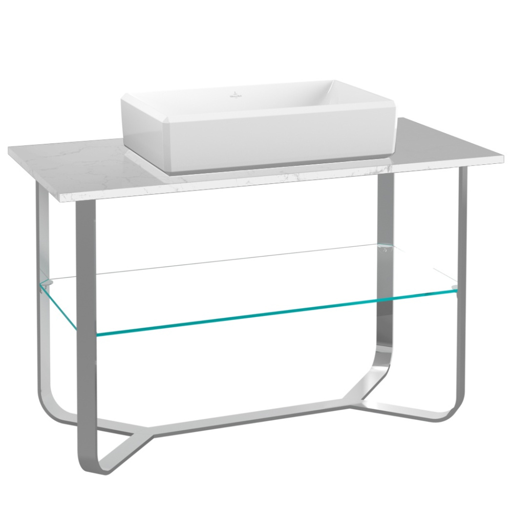 Фото Консоль под раковину Villeroy Boch ANTHEUS B06400RC цвет хром/белый мрамор