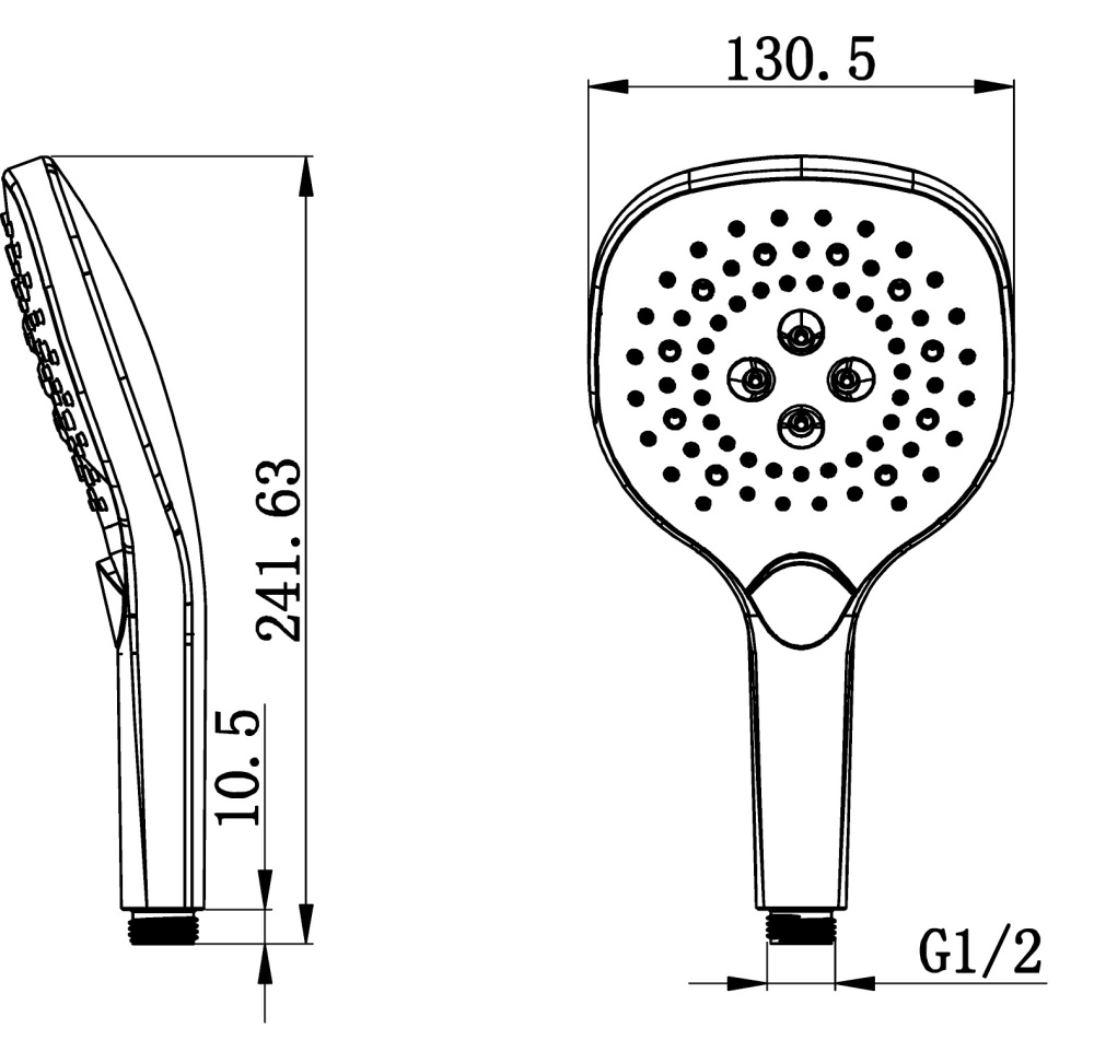 Фото Душевая лейка Wonzon&Woghand (WW-981358-MB) Черный